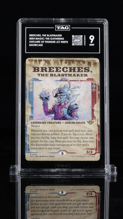 2024 Magic: The Gathering • Outlaws of Thunder Junction • Breeches, the Blastmaker (Showcase) • #0292 • TAG 9 Mint • J8353694 • POP 1