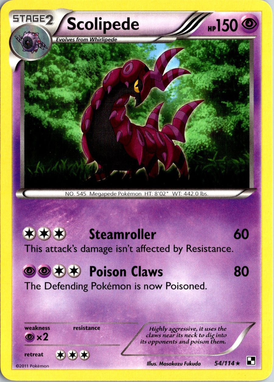 Pokémon Black & White: Scolipede 54/114 - NM front