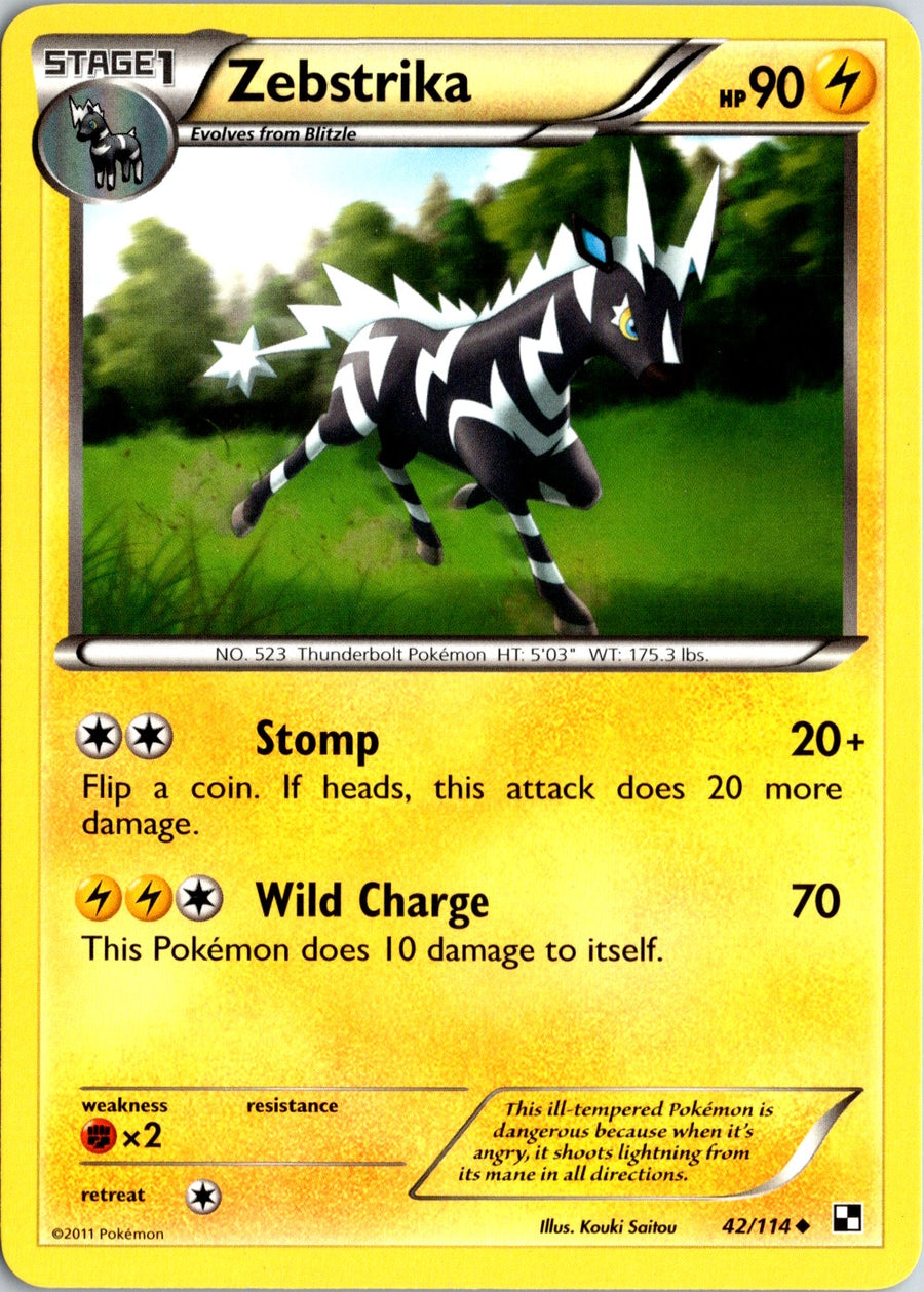 Pokémon Black & White: Zebstrika 42/114 - NM front