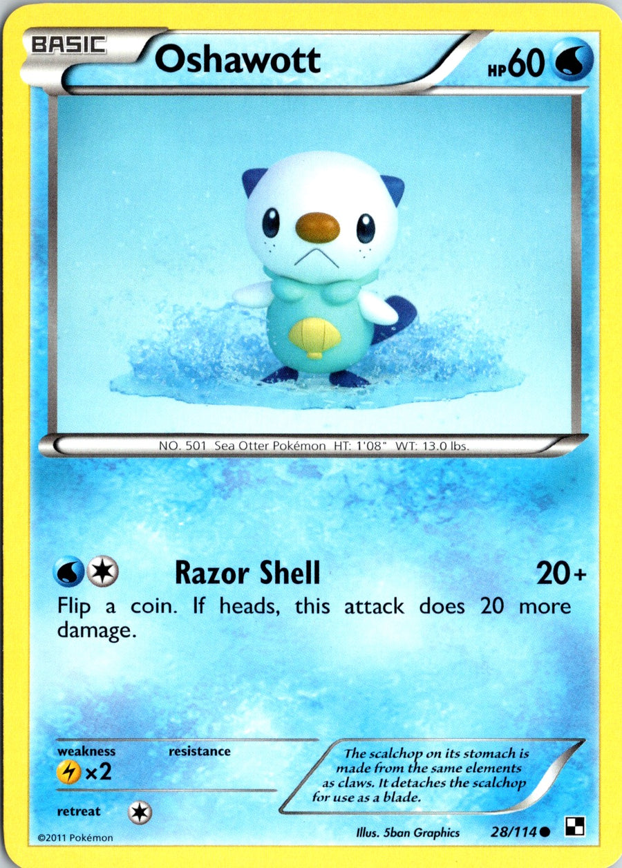 Pokémon Black & White: Oshawott 28/114 - NM front