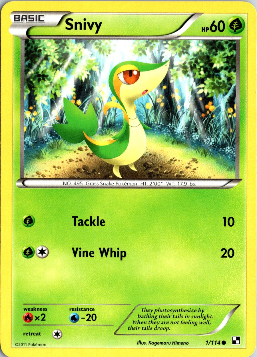 Pokémon Black & White: Snivy 1/114 - NM front