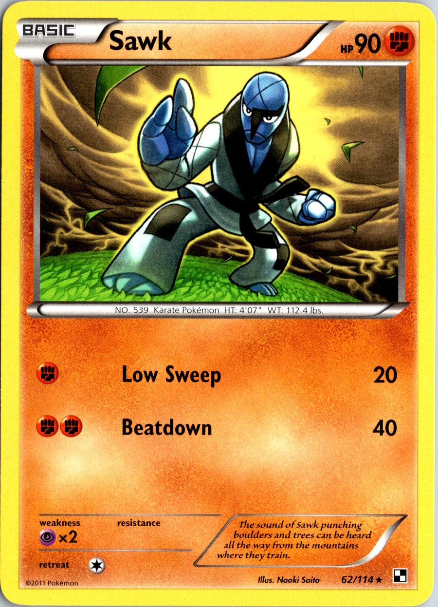 Pokémon Black & White: Sawk 62/114 - NM front