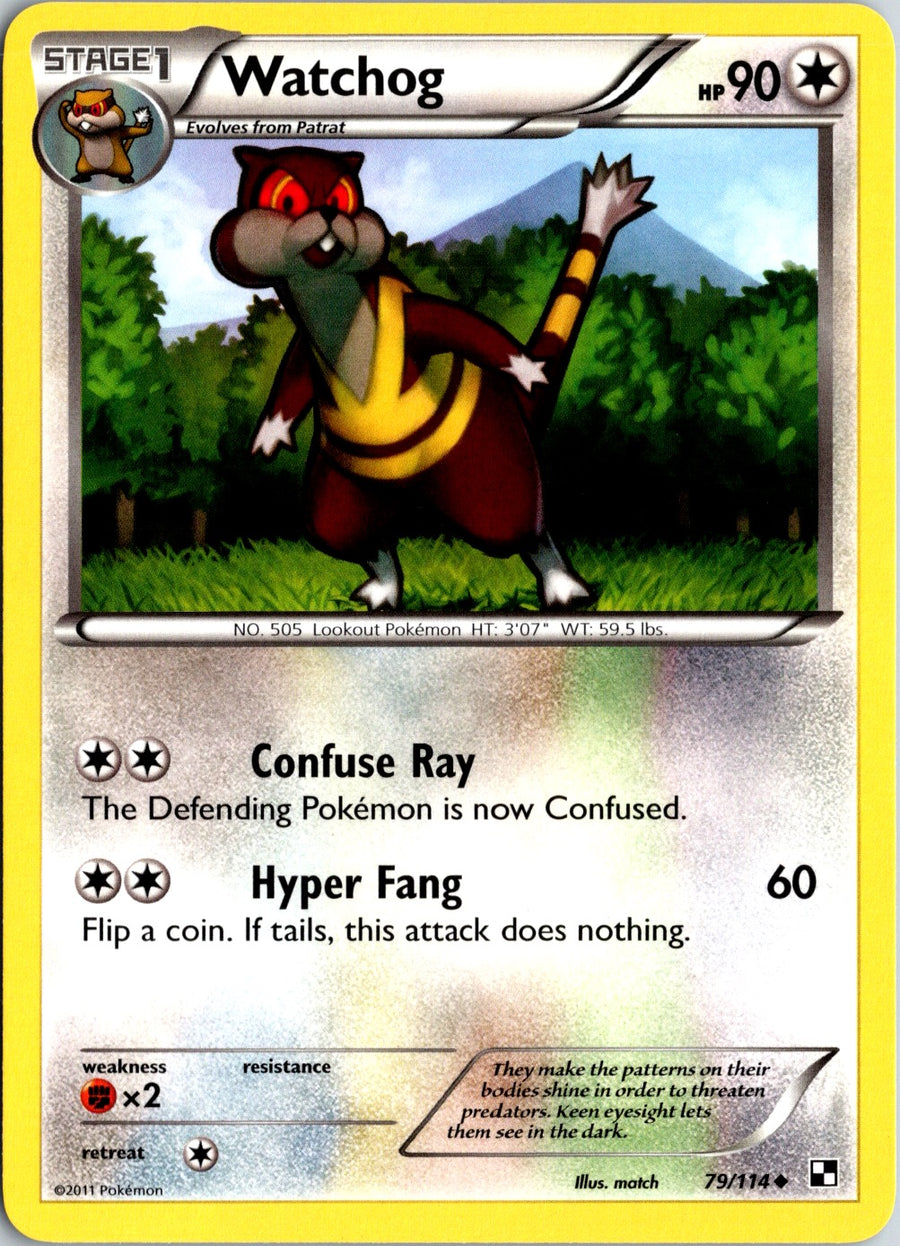 Pokémon Black & White: Watchog 79/114 - NM front