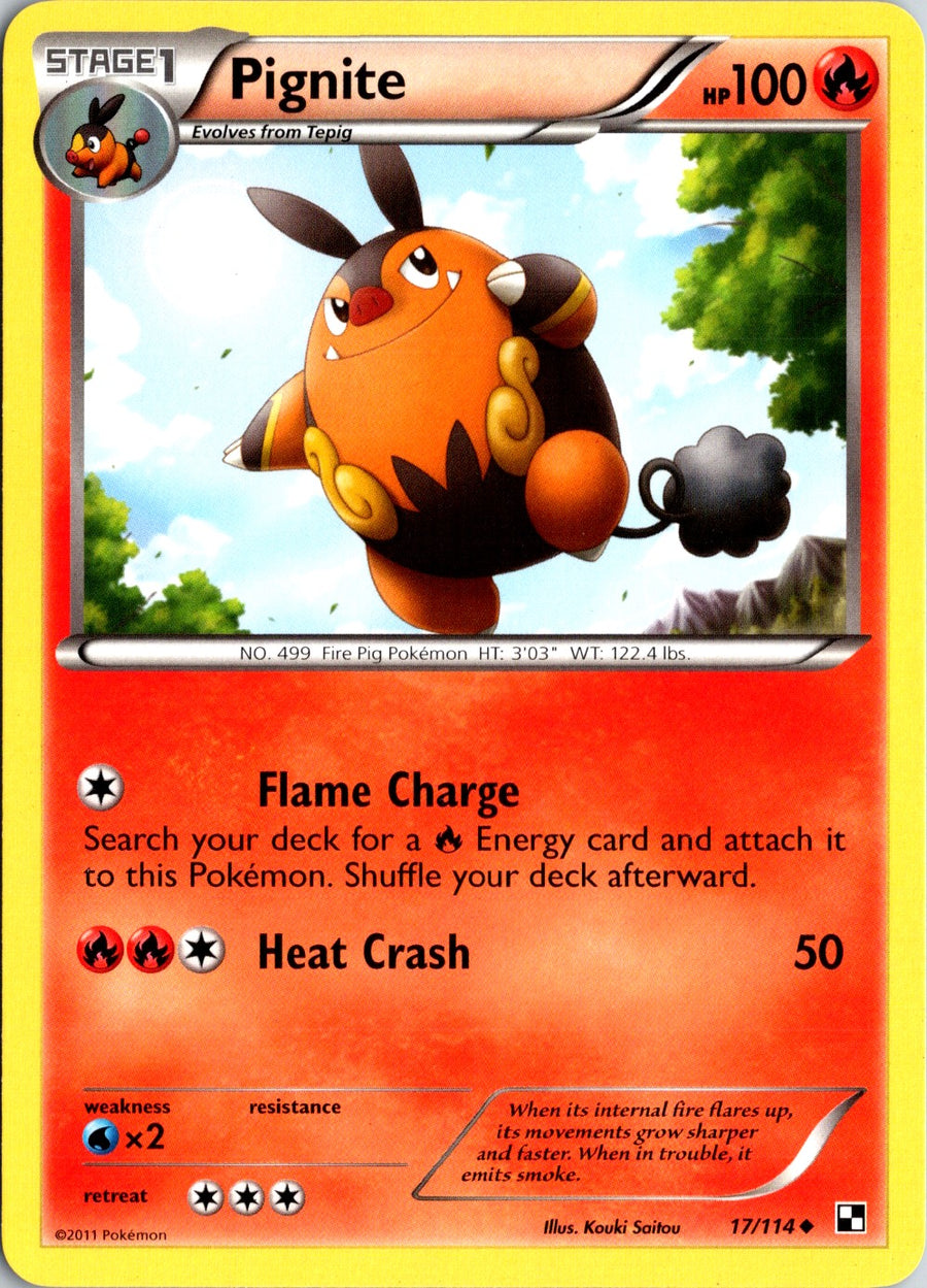 Pokémon Black & White: Pignite 17/114 - NM front