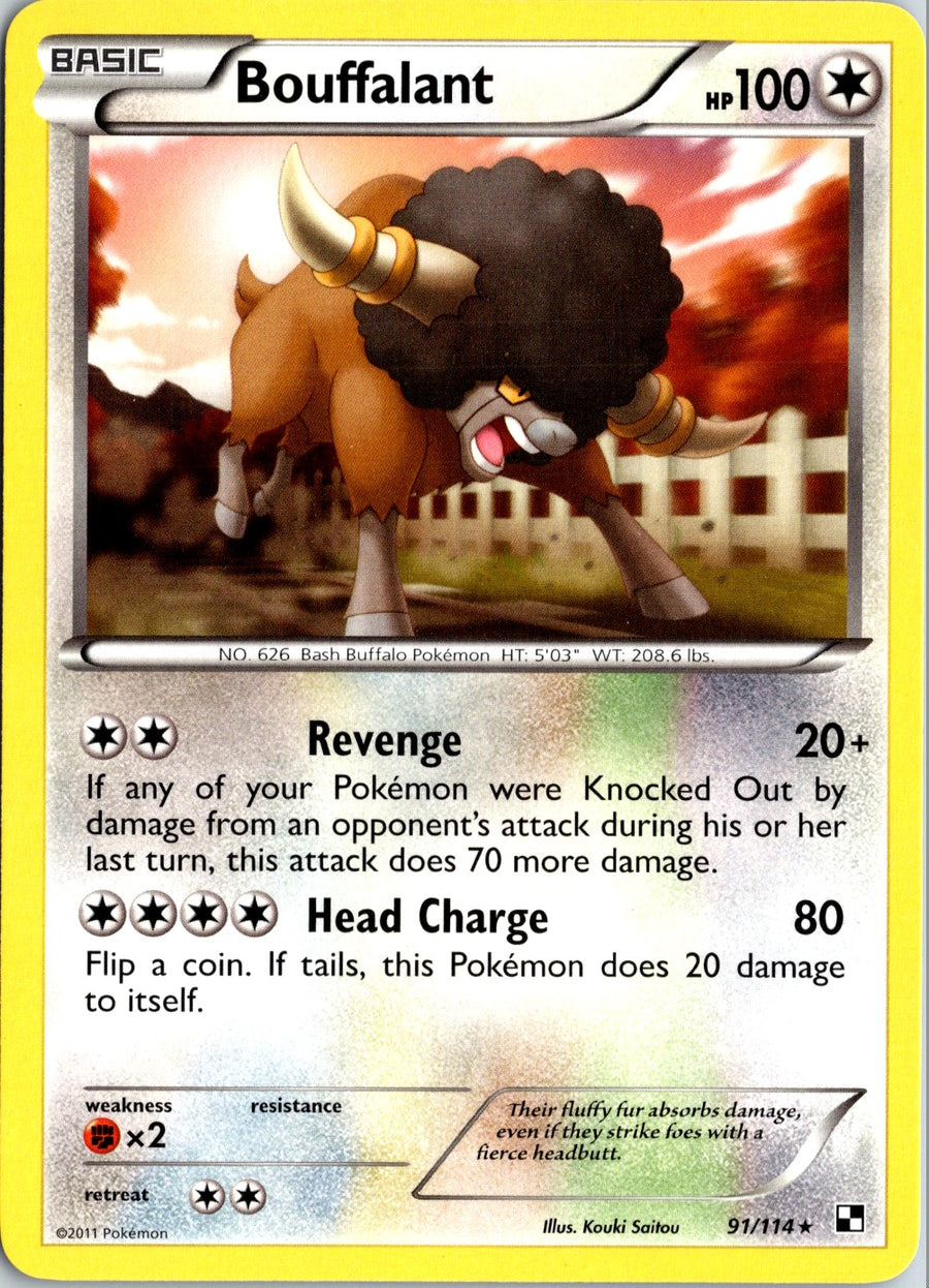 Pokémon Black & White: Bouffalant 91/114 - NM front