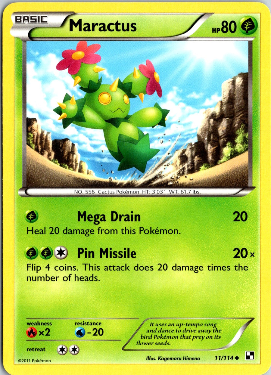 Pokémon Black & White: Maractus 11/114 - NM front