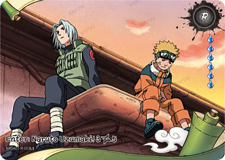 NRSA01-R-003L1 · Enter: Naruto Uzumaki!
3/5 · R