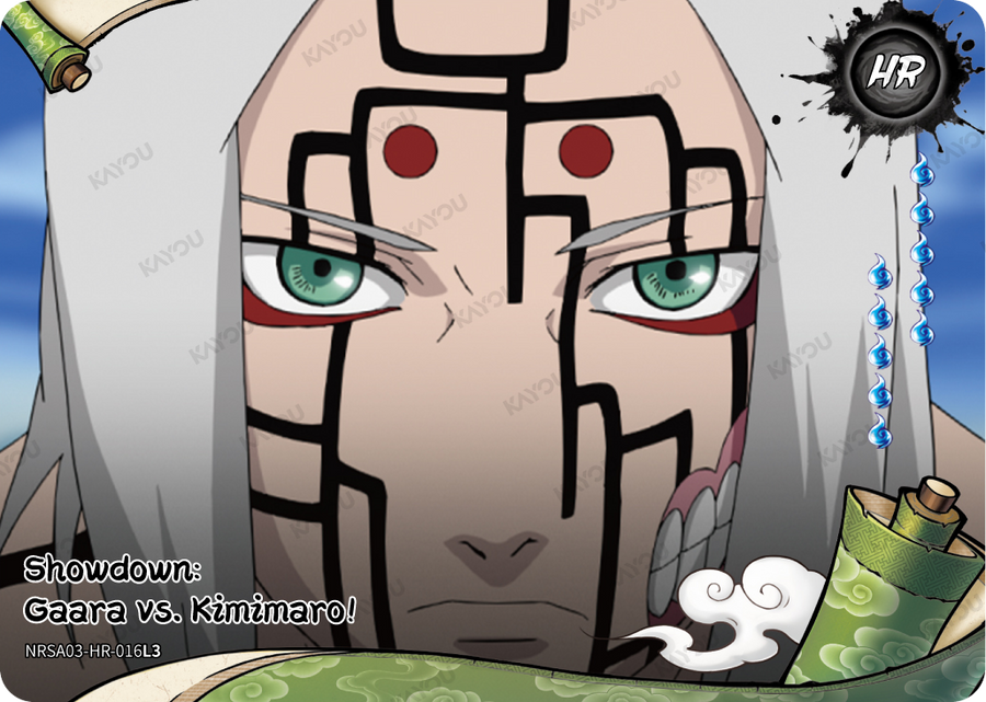 NRSA03-HR-016 · Showdown: Gaara vs. Kimimaro! · HR