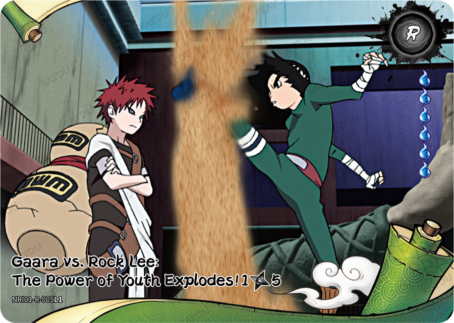 NREA01-R-005L1 · Gaara vs. Rock Lee: The Power of Youth Explodes!
1/5 · R