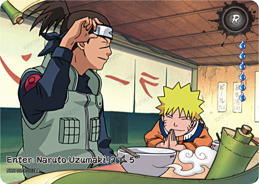 NRSA01-R-002L1 · Enter: Naruto Uzumaki!
2/5 · R