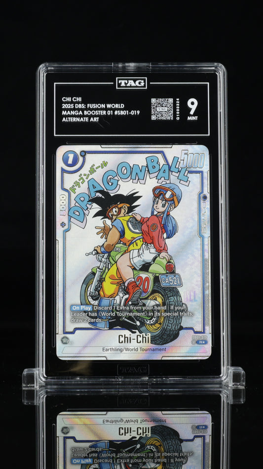 2025 Dragonball Super Fusion World • Manga Booster 01 • Chi Chi • #SB01-019 • Alternate Art • Grade: TAG 9 Mint • G1003324