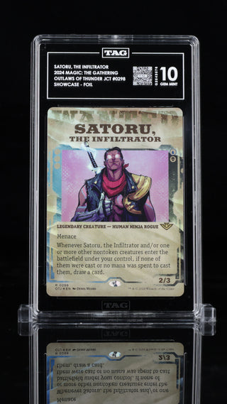2024 Magic: The Gathering • Outlaws of Thunder Junction • Satoru, the Infliltrator (Showcase Foil) • #0298 • TAG 10 Gem Mint • G2543576 • POP 1