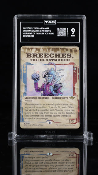 2024 Magic: The Gathering • Outlaws of Thunder Junction • Breeches, the Blastmaker (Showcase) • #0292 • TAG 9 Mint • J8353694 • POP 1
