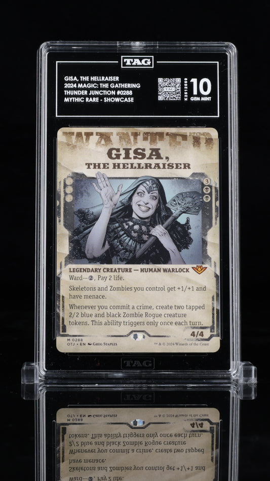2024 Magic: The Gathering • Outlaws of Thunder Junction • Gisa, the Hellraiser (Showcase) • #0288 • TAG 10 Gem Mint • K2512569 • POP 1 (Only Graded)