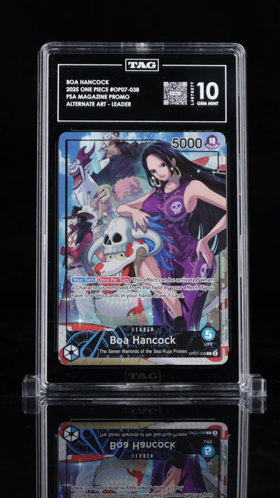 2025 One Piece • PSA Magazine Promo • Boa Hancock • #OP07-038 • Alternate Art • TAG 10 Gem Mint • Cert# L4876277