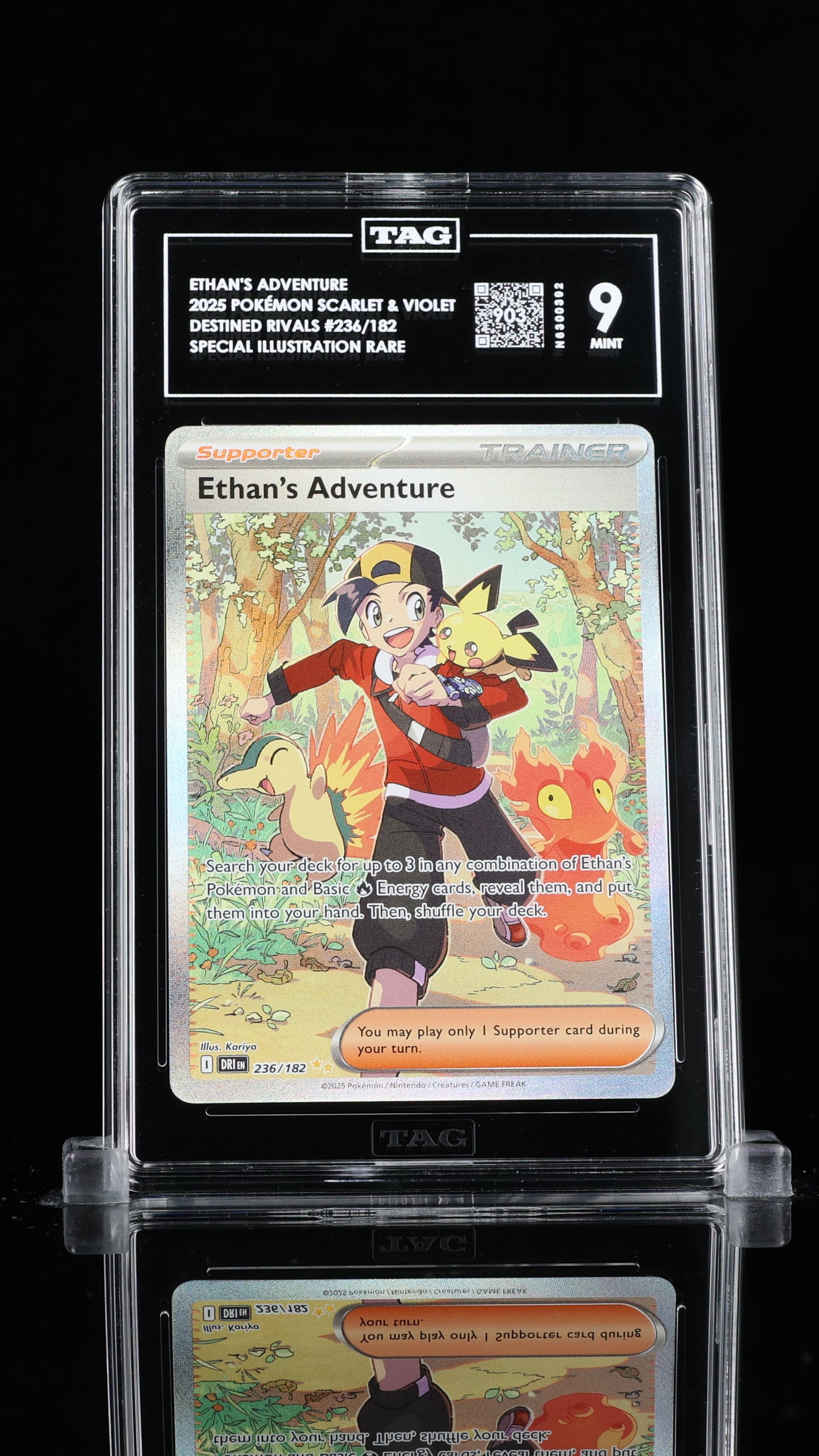Pokémon • Scarlet & Violet • Destined Rivals • Ethan's Adventure • #236/182 • Grade: TAG 9 Mint • Cert. #N6300392