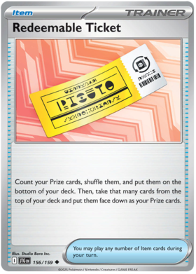 156 Redeemable Ticket