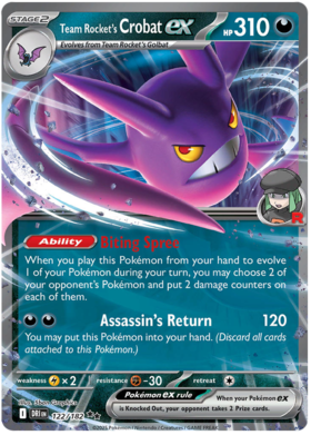 122 Team Rocket's Crobat ex