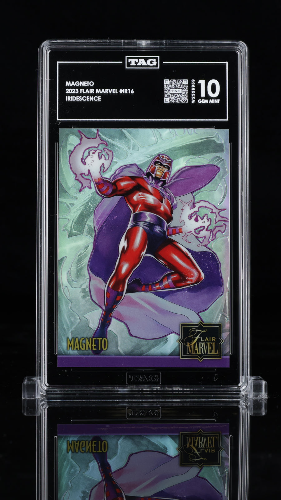 2023 Flair Marvel • Magneto&nbsp;• #IR16 • TAG 10 Gem Mint • W2326959