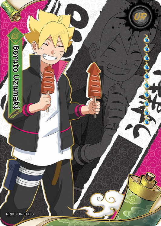 NREA01-UR-014L3 · Boruto Uzumaki · UR