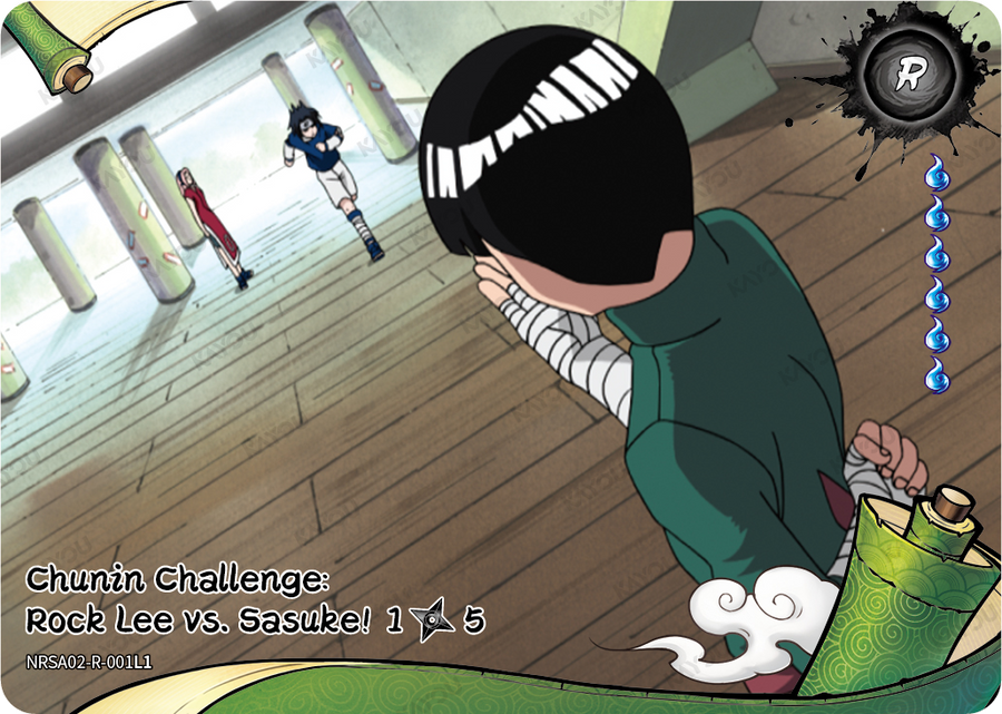 NRSA02-R-001L1 · Chunin Challenge: Rock Lee vs. Sasuke!
1/5 · R