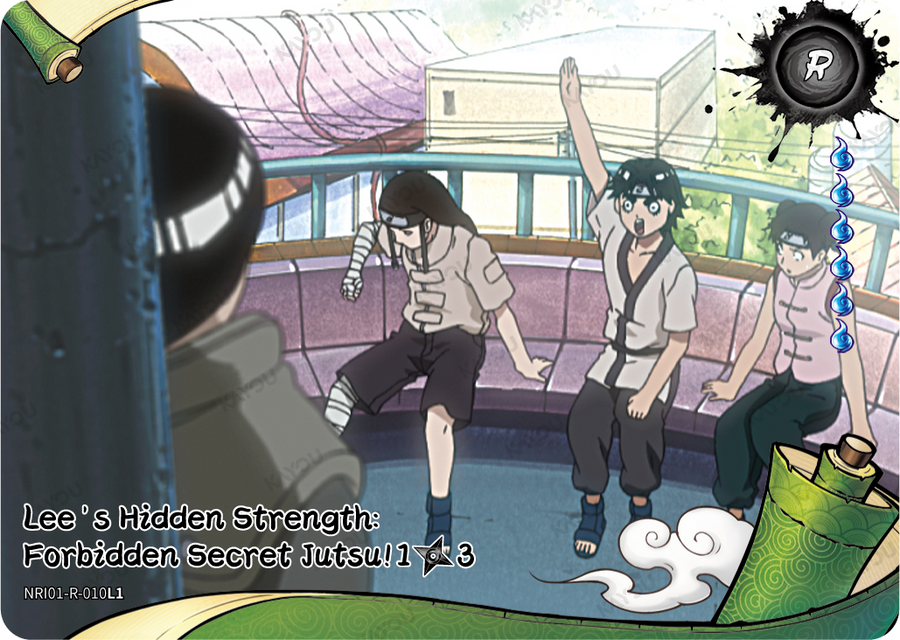 NREA01-R-010L1 · Lee's Hidden Strength: Forbidden Secret Jutsu!
1/3 · R