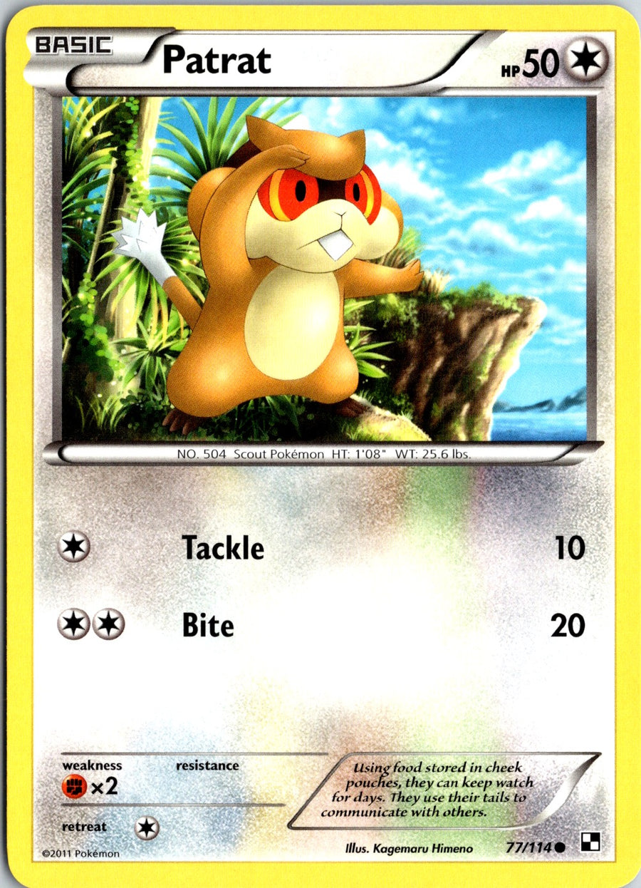 Pokémon Black & White: Patrat 77/114 - NM front