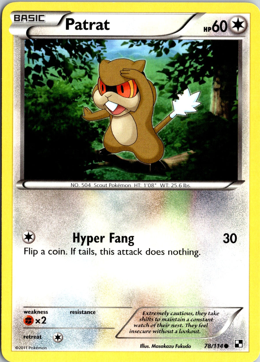 Pokémon Black & White: Patrat 78/114 - NM front