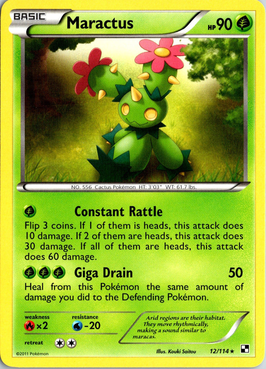 Pokémon Black & White: Maractus 12/114 - NM front