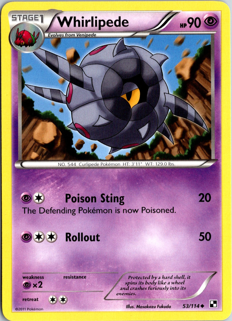 Pokémon Black & White: Whirlipede 53/114 - NM front