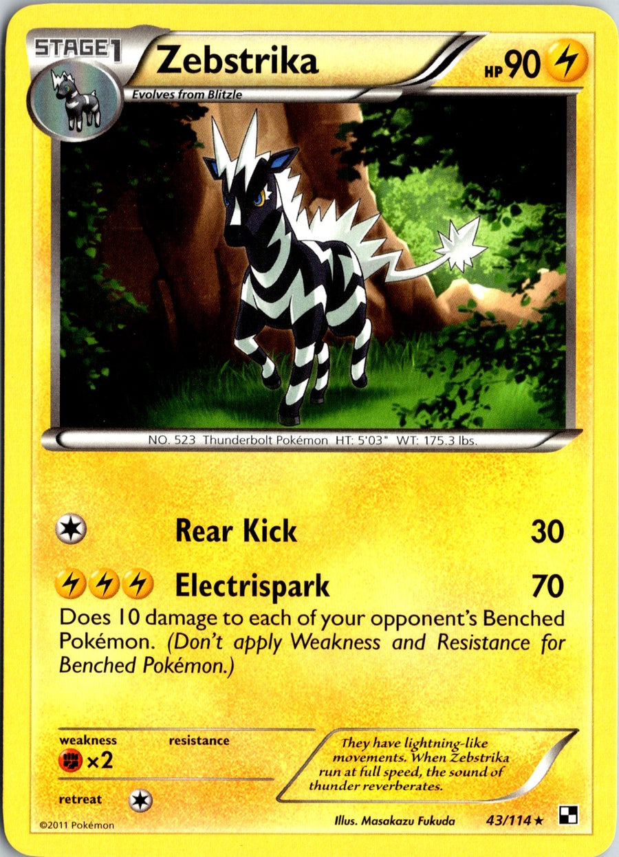 Pokémon Black & White: Zebstrika 43/114 - NM front