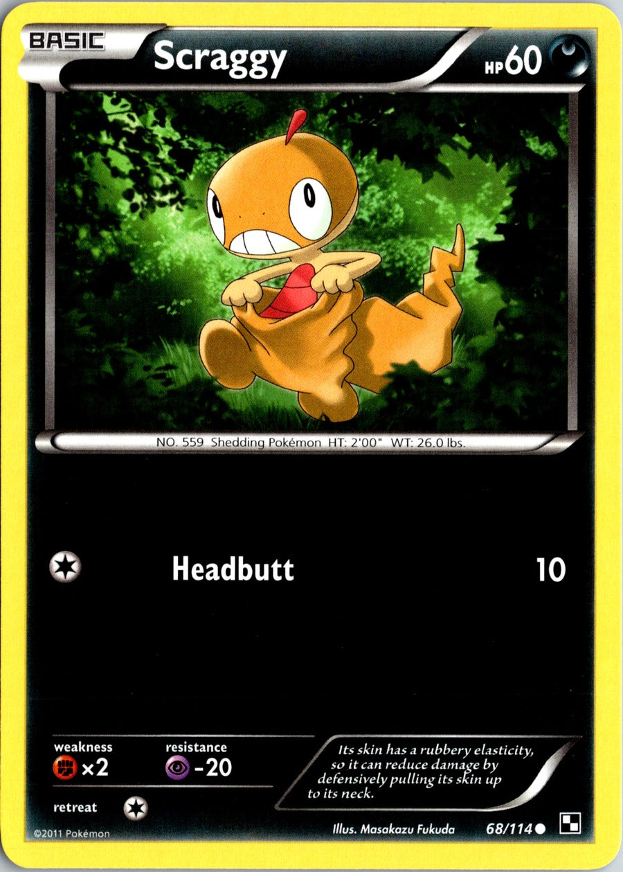 Pokémon Black & White: Scraggy 68/114 - NM front
